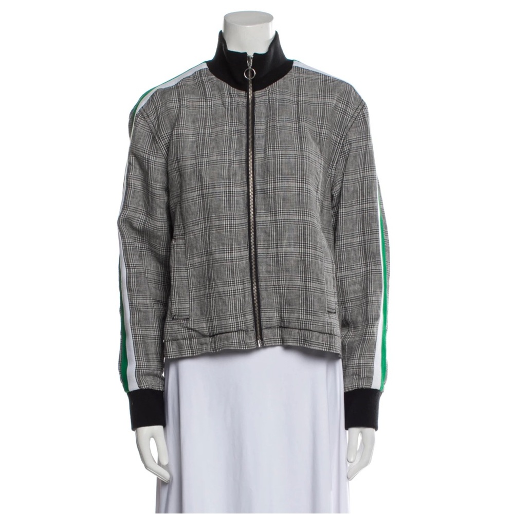 NORDSTROM CURRENT/ELLIOT Women’s Preppy Plaid Print Bomber Jacket